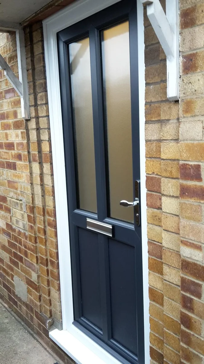 Anthracite Grey Composite Doors, exterior view installed in Chigwell by Cii Double Glazing