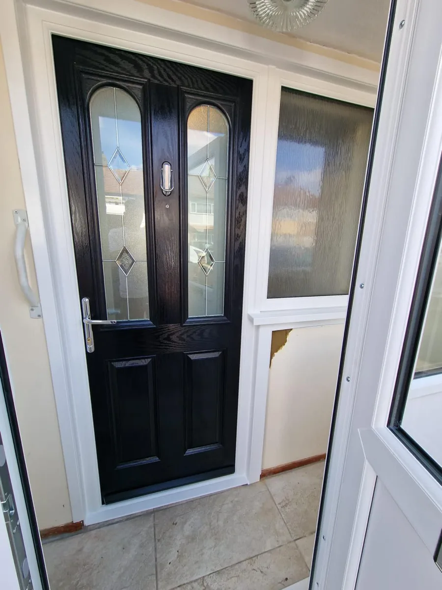 Black Composite Doors, interior view installed in Chigwell by Cii Double Glazing