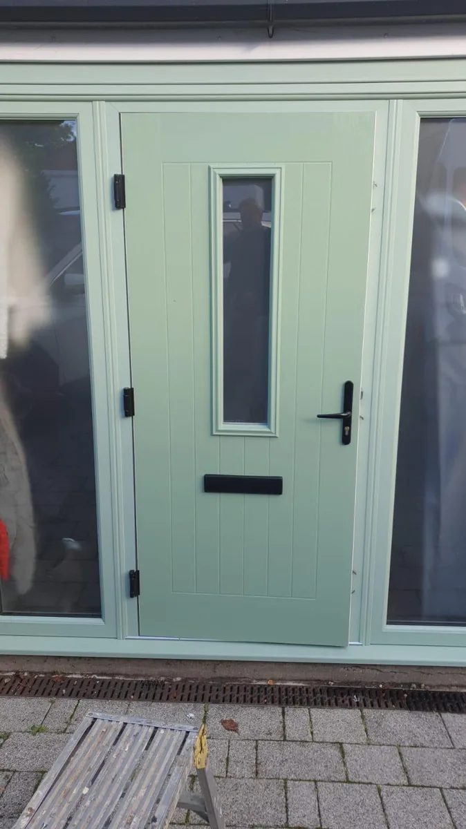 Chartwell Green Composite Doors, exterior view installed in Romford by Cii Double Glazing