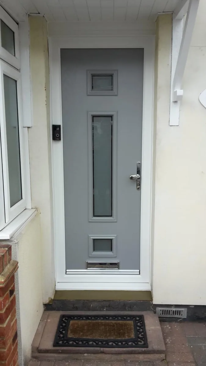 Slate Grey Composite Doors, exterior view installed in Chigwell by Cii Double Glazing