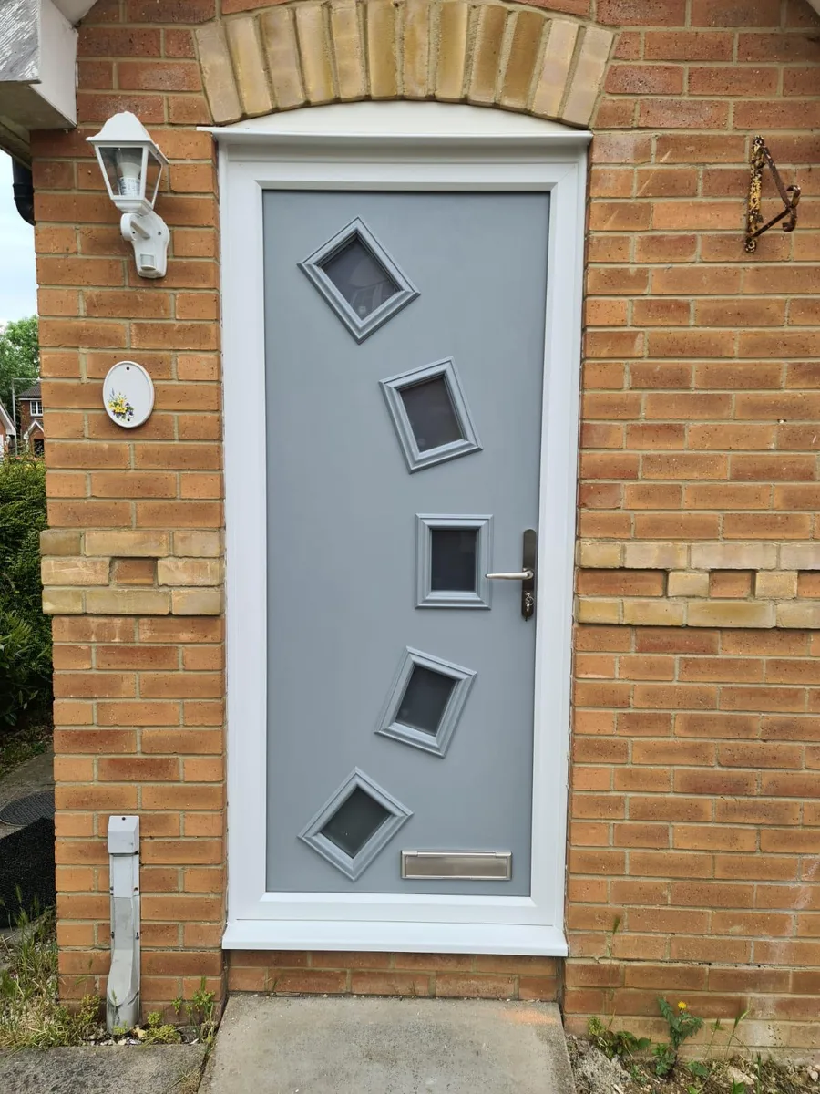 Slate Grey Composite Doors, exterior view installed in Chigwell by Cii Double Glazing