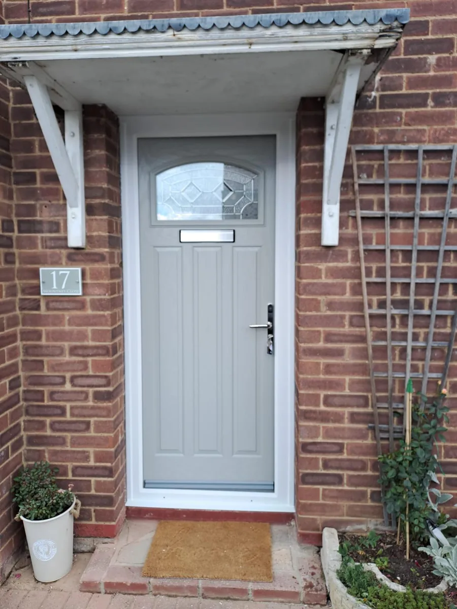 Slate grey composite door installed in Romford by Cii Double Glazing