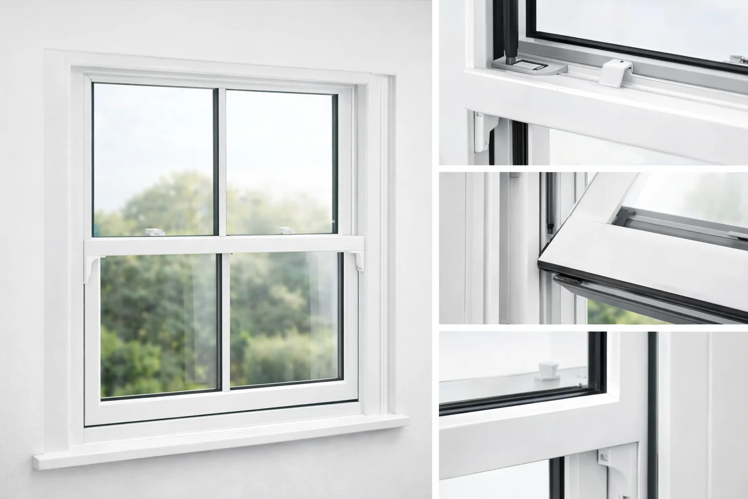 Sliding sash windows main graphic created for Cii Double Glazing